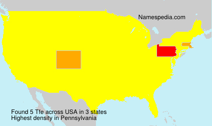 Surname Tfe in USA Surname Tfe in USA