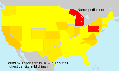 Surname Thack in USA Surname Thack in USA