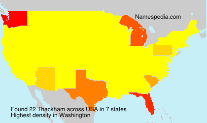 Surname Thackham in USA Surname Thackham in USA