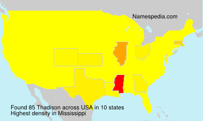 Surname Thadison in USA Surname Thadison in USA