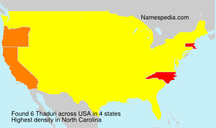Surname Thaduri in USA Surname Thaduri in USA