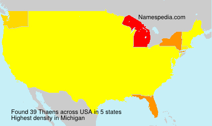 Surname Thaens in USA Surname Thaens in USA
