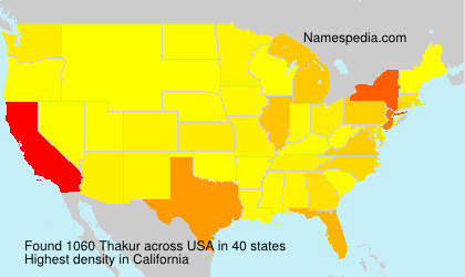 Surname Thakur in USA Surname Thakur in USA
