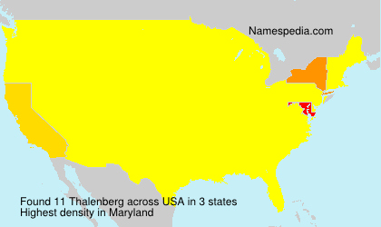 Surname Thalenberg in USA Surname Thalenberg in USA