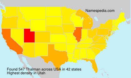 Surname Thalman in USA Surname Thalman in USA