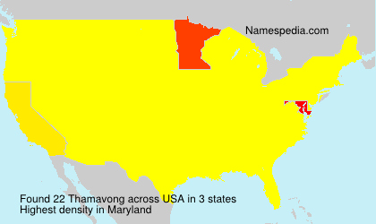 Surname Thamavong in USA Surname Thamavong in USA