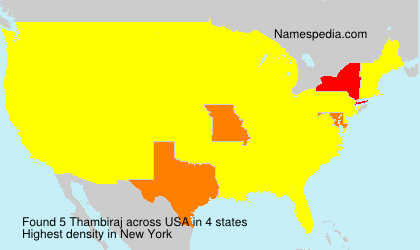 Surname Thambiraj in USA Surname Thambiraj in USA