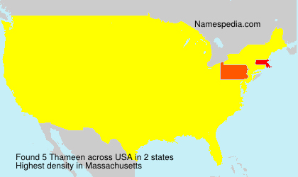 Surname Thameen in USA Surname Thameen in USA