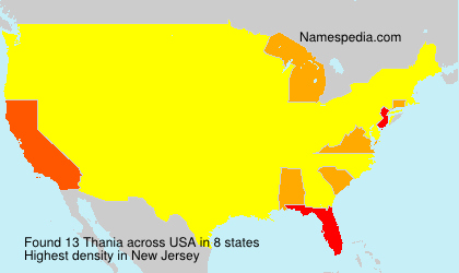 Surname Thania in USA Surname Thania in USA