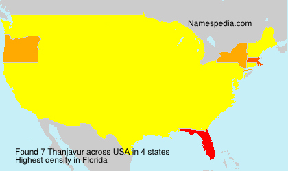 Surname Thanjavur in USA Surname Thanjavur in USA
