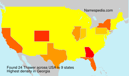 Surname Thawer in USA Surname Thawer in USA