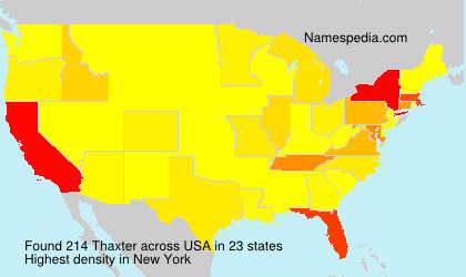 Surname Thaxter in USA Surname Thaxter in USA