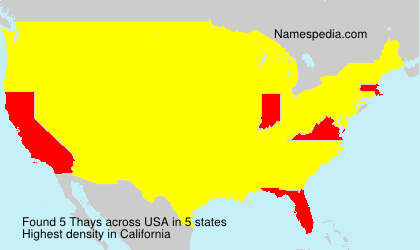 Surname Thays in USA Surname Thays in USA