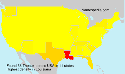 Surname Theaux in USA Surname Theaux in USA