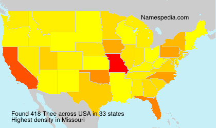 Surname Thee in USA Surname Thee in USA