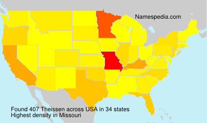 Surname Theissen in USA Surname Theissen in USA