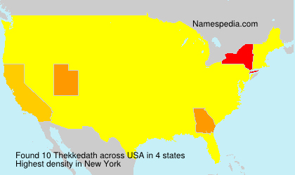 Surname Thekkedath in USA Surname Thekkedath in USA