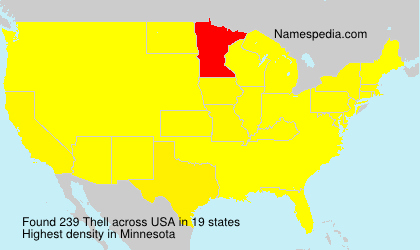 Surname Thell in USA Surname Thell in USA
