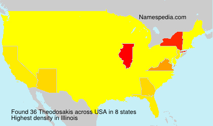 Surname Theodosakis in USA Surname Theodosakis in USA