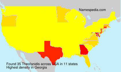 Surname Theofanidis in USA Surname Theofanidis in USA