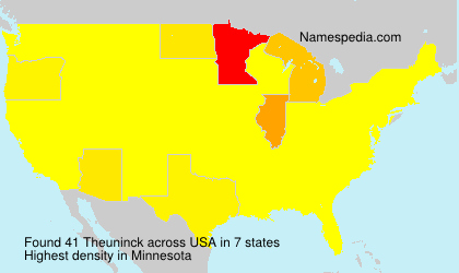 Surname Theuninck in USA Surname Theuninck in USA