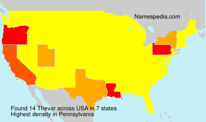 Surname Thevar in USA Surname Thevar in USA