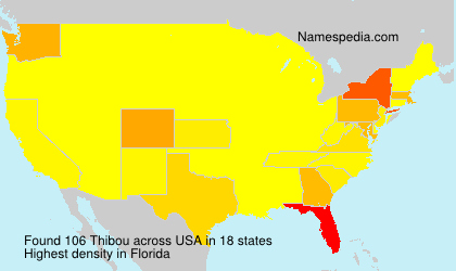 Surname Thibou in USA Surname Thibou in USA