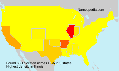 Surname Thicksten in USA Surname Thicksten in USA