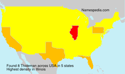 Surname Thideman in USA Surname Thideman in USA