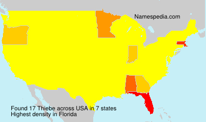 Surname Thiebe in USA Surname Thiebe in USA