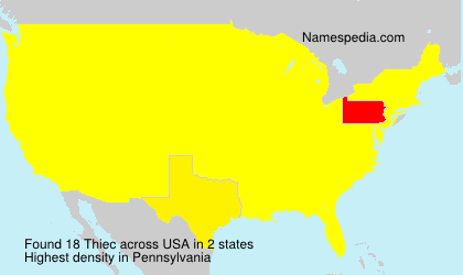 Surname Thiec in USA Surname Thiec in USA