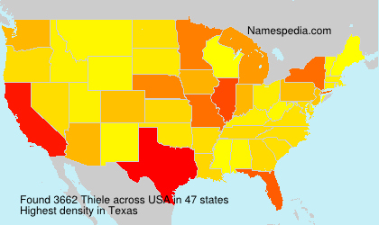 Surname Thiele in USA Surname Thiele in USA