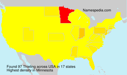 Surname Thieling in USA Surname Thieling in USA