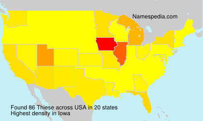 Surname Thiese in USA Surname Thiese in USA