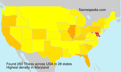 Surname Thiess in USA Surname Thiess in USA