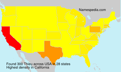 Surname Thieu in USA Surname Thieu in USA