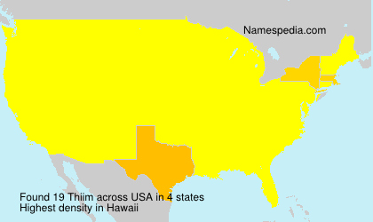 Surname Thiim in USA Surname Thiim in USA