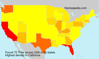 Surname Thile in USA Surname Thile in USA