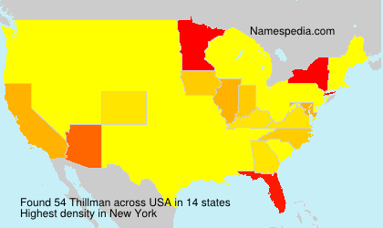 Surname Thillman in USA Surname Thillman in USA