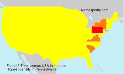 Surname Thion in USA Surname Thion in USA