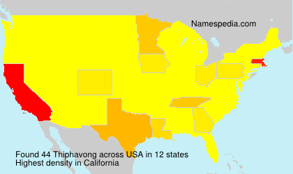 Surname Thiphavong in USA Surname Thiphavong in USA