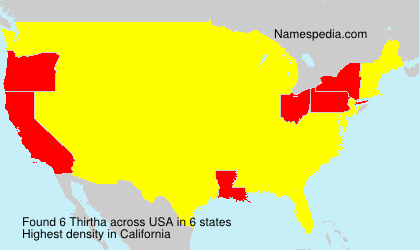 Surname Thirtha in USA Surname Thirtha in USA
