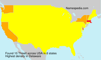 Surname Thisell in USA Surname Thisell in USA