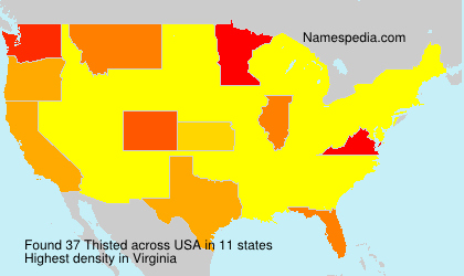 Surname Thisted in USA Surname Thisted in USA
