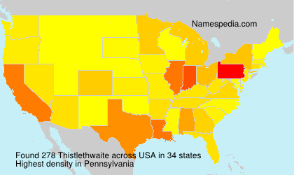 Surname Thistlethwaite in USA Surname Thistlethwaite in USA