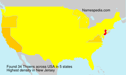Surname Thoens in USA Surname Thoens in USA