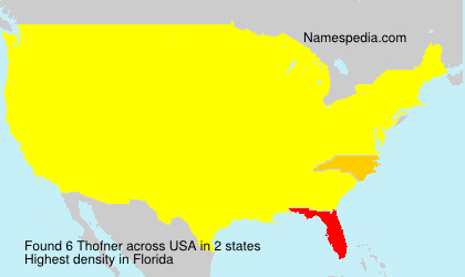 Surname Thofner in USA Surname Thofner in USA