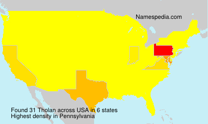 Surname Tholan in USA Surname Tholan in USA