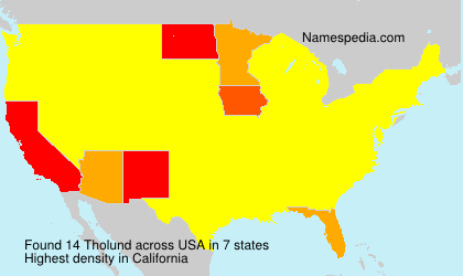 Surname Tholund in USA