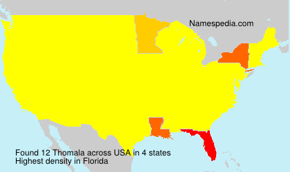 Surname Thomala in USA Surname Thomala in USA